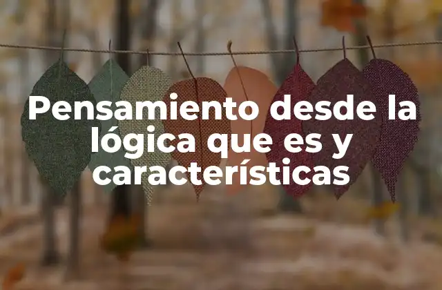 Pensamiento desde la Lógica que es y Características