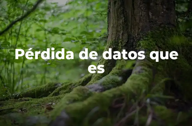 Cómo ocurre la pérdida de datos