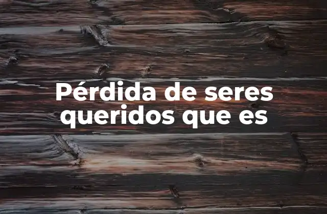 Pérdida de Seres Queridos que es 2 El proceso emocional tras la pérdida de un ser querido