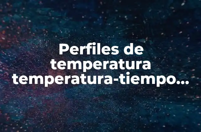 Perfiles de Temperatura Temperatura-tiempo que es Alpha