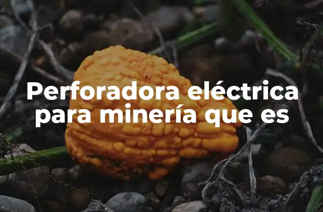 Aplicaciones de la perforadora eléctrica en minería