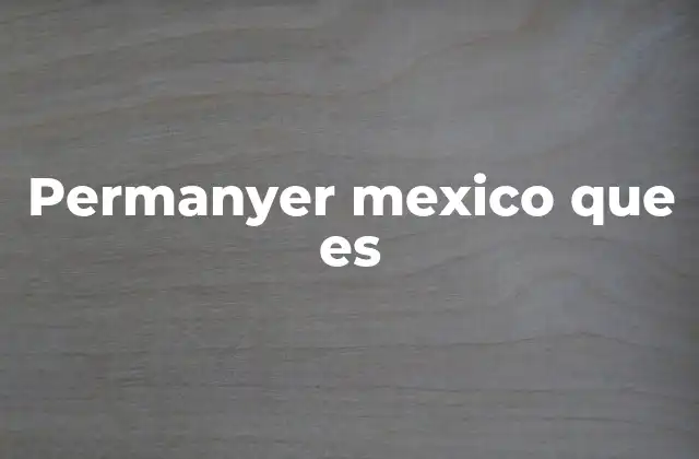 Permanyer Mexico que es 2 El misterio detrás de Permanyer en el contexto mexicano