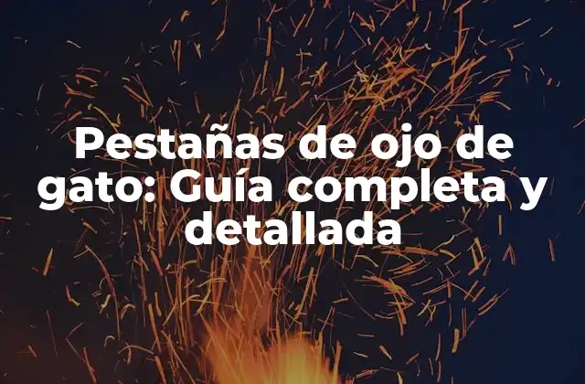 Pestañas de Ojo de Gato: Guía Completa y Detallada