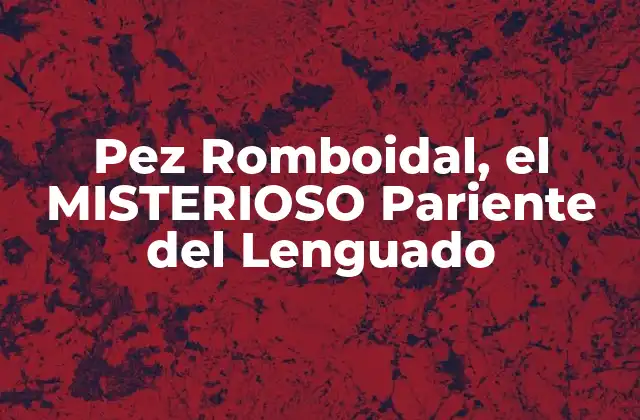 Pez Romboidal, el Misterioso Pariente Del Lenguado
