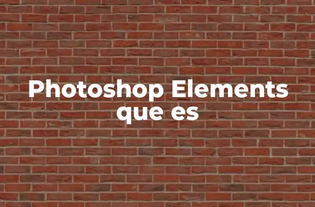 Photoshop Elements que es