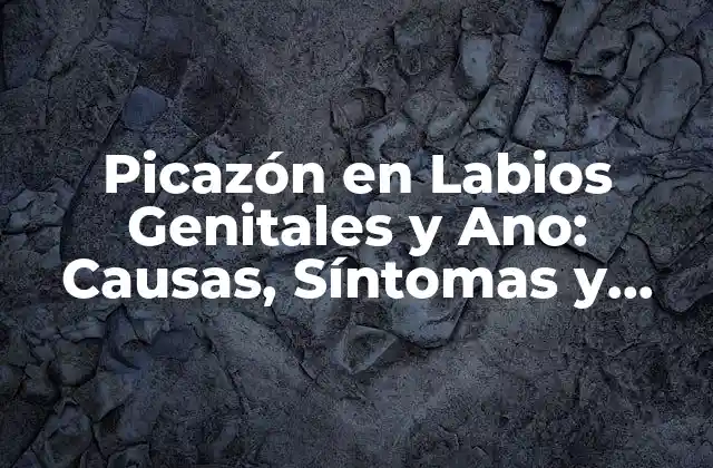 Picazón en Labios Genitales y Ano: Causas, Síntomas y Tratamientos