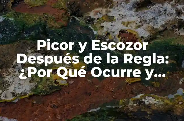 Causas del Picor y Escozor Después de la Regla