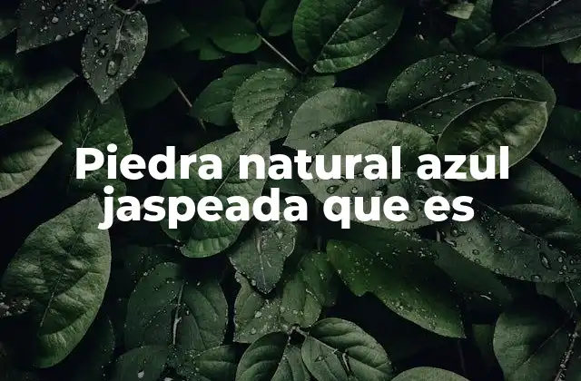 Piedra Natural Azul Jaspeada que es