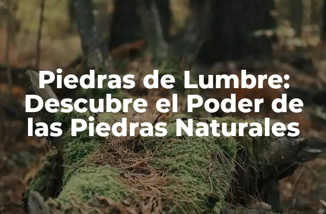 Piedras de Lumbre: Descubre el Poder de las Piedras Naturales