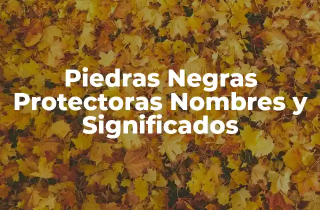 Piedras Negras Protectoras Nombres y Significados 2 ¿Qué son las Piedras Negras Protectoras?