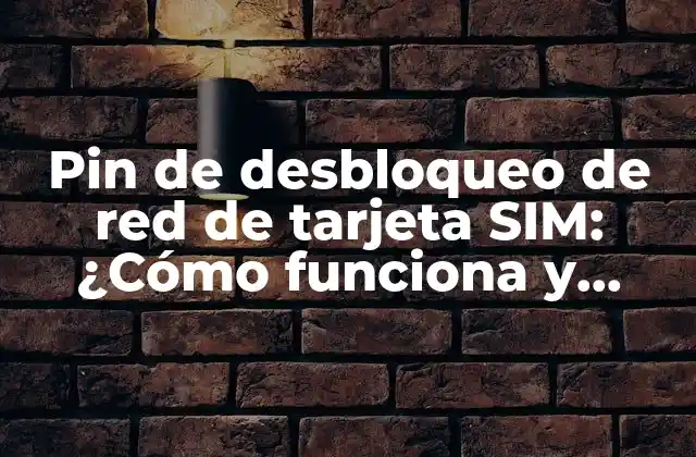 Pin de Desbloqueo de Red de Tarjeta Sim: ¿cómo Funciona y Cómo Desbloquear Mi Teléfono?