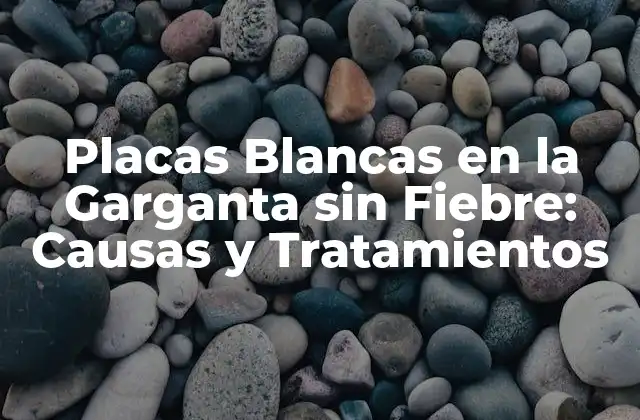 Placas Blancas en la Garganta sin Fiebre: Causas y Tratamientos