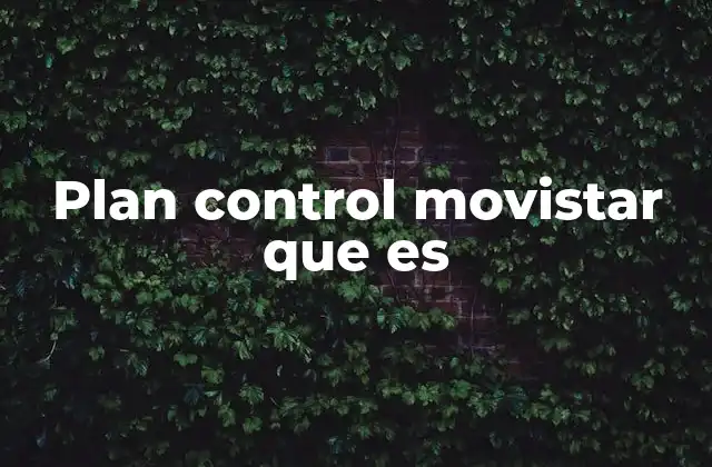 Plan Control Movistar que es
