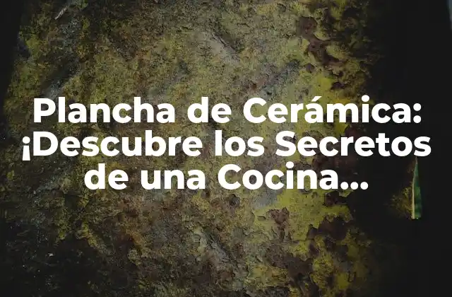 Plancha de Cerámica: ¡descubre los Secretos de una Cocina Saludable y Eficiente!
