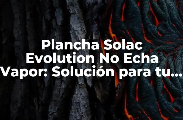 Plancha Solac Evolution No Echa Vapor: Solución para Tu Cabello