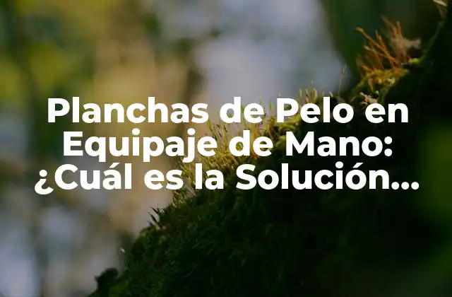 Planchas de Pelo en Equipaje de Mano: ¿cuál es la Solución Ideal?