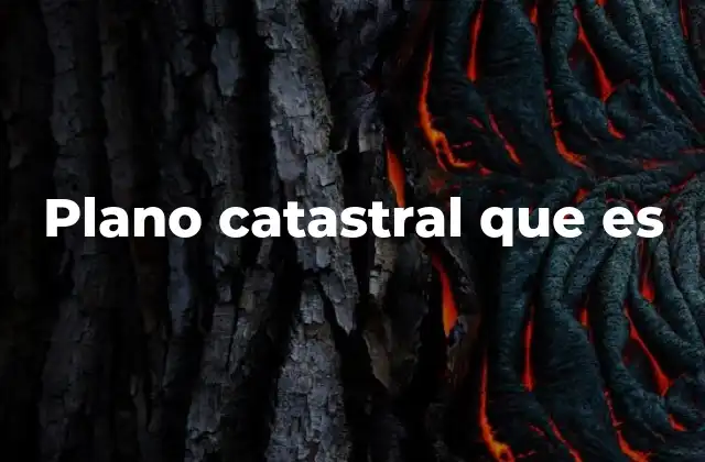 Plano Catastral que es