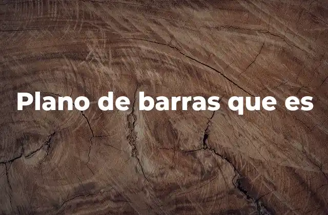 Plano de Barras que es