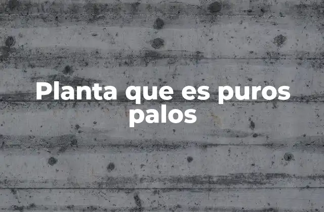 Planta que es Puros Palos