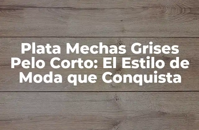 Plata Mechas Grises Pelo Corto: el Estilo de Moda que Conquista 2 Orígenes del Estilo Plata Mechas Grises Pelo Corto