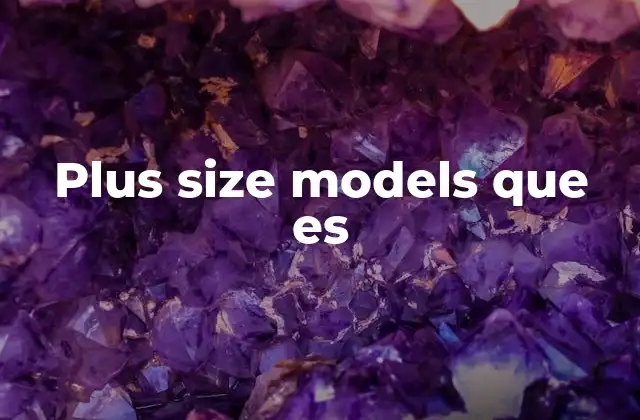 Plus Size Models que es