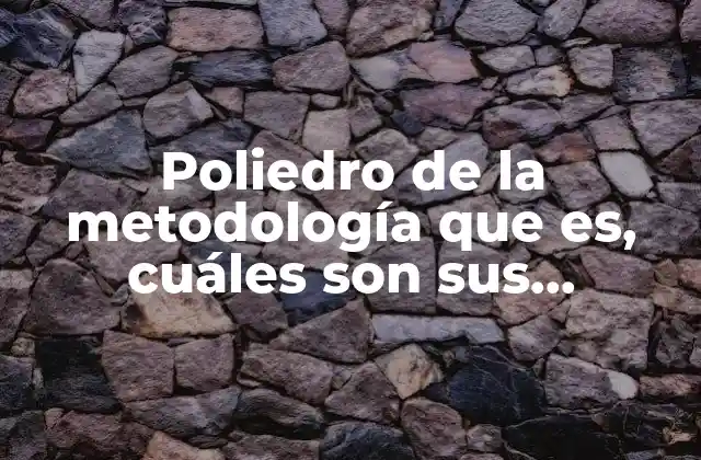 Poliedro de la Metodología que Es, Cuáles Son Sus Características