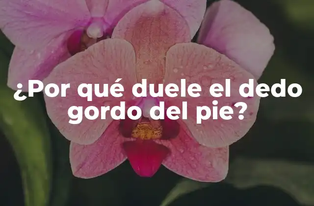 Causas comunes del dolor del dedo gordo del pie