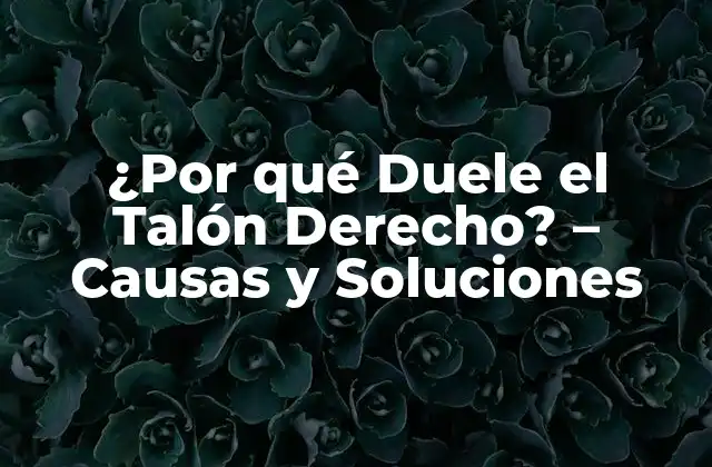 Causas del Dolor en el Talón Derecho