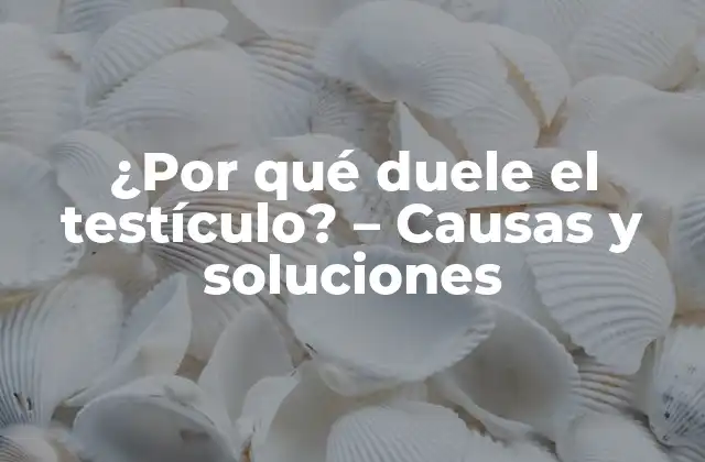 ¿por Qué Duele el Testículo? - Causas y Soluciones 2 Causas comunes de la dolor testicular