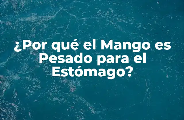 La Composición Química del Mango