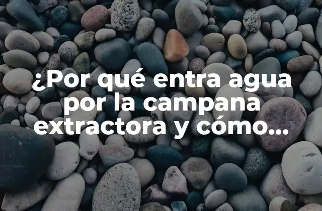 Causas del ingreso de agua por la campana extractora