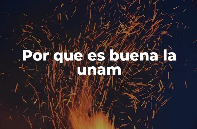 Por que es Buena la Unam