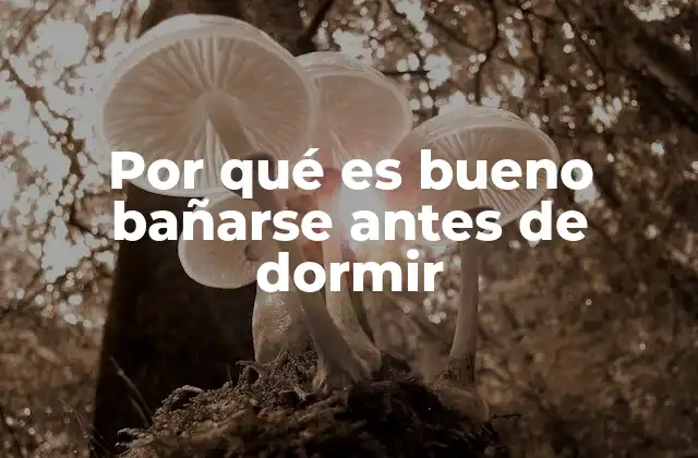 Por Qué es Bueno Bañarse Antes de Dormir