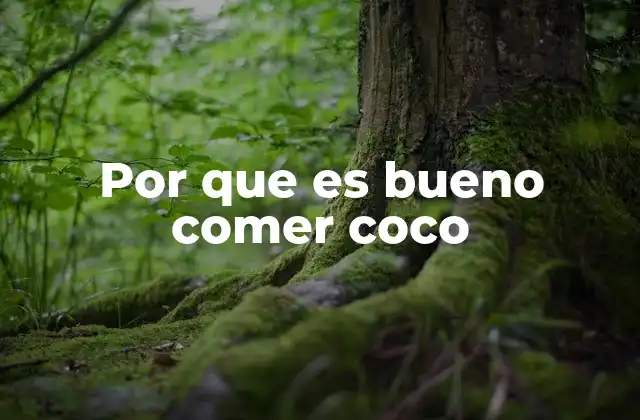 Por que es Bueno Comer Coco