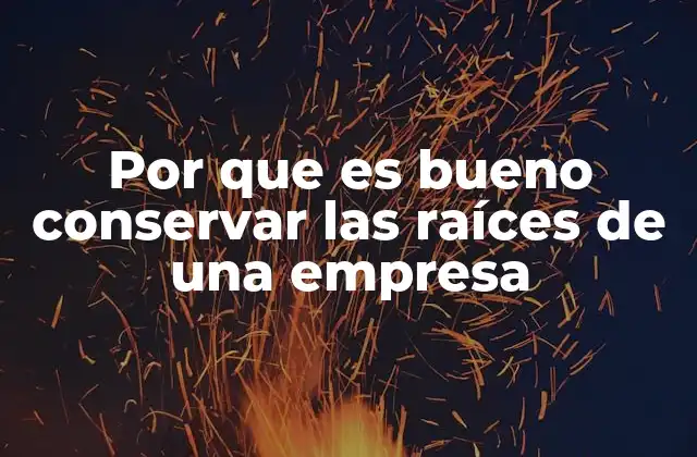 Por que es Bueno Conservar las Raíces de una Empresa