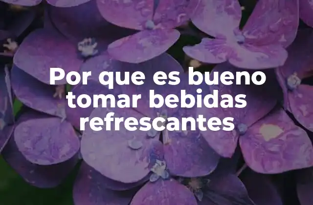 Por que es Bueno Tomar Bebidas Refrescantes 2 Beneficios de incluir bebidas frías en tu rutina diaria