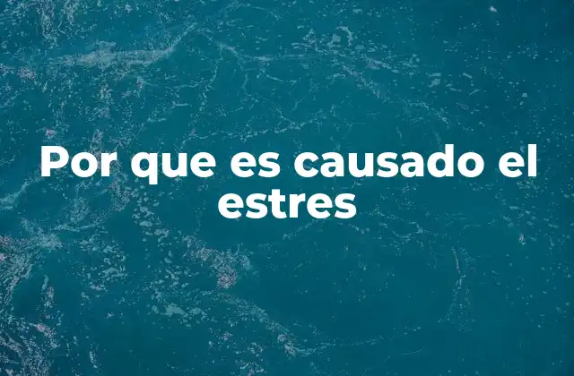 Por que es Causado el Estres