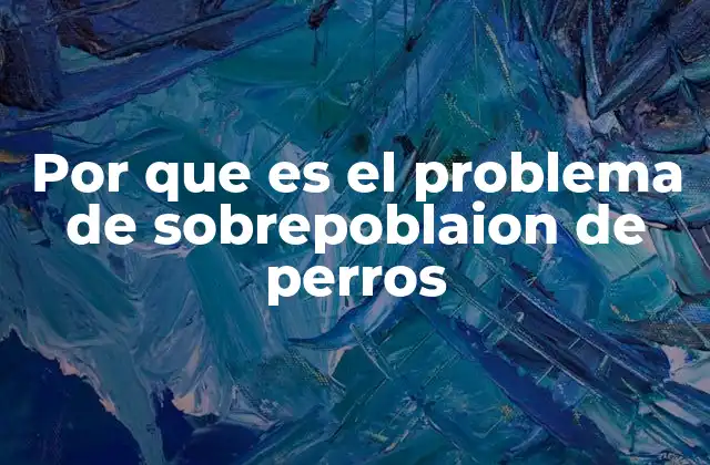 Por que es el Problema de Sobrepoblaion de Perros