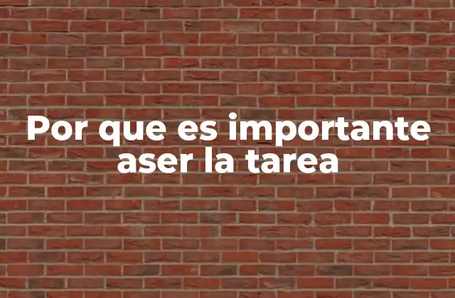 Por que es Importante Aser la Tarea