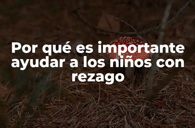 Por Qué es Importante Ayudar a los Niños con Rezago