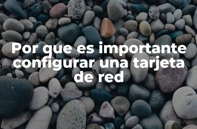 Por que es Importante Configurar una Tarjeta de Red