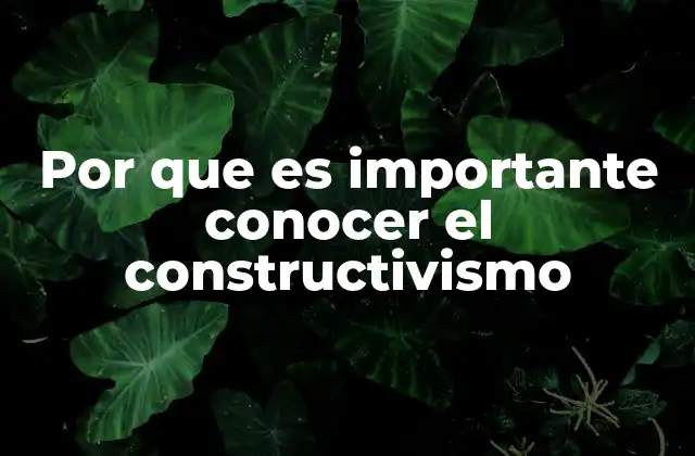 Por que es Importante Conocer el Constructivismo 2 La importancia del enfoque constructivista en la educación actual