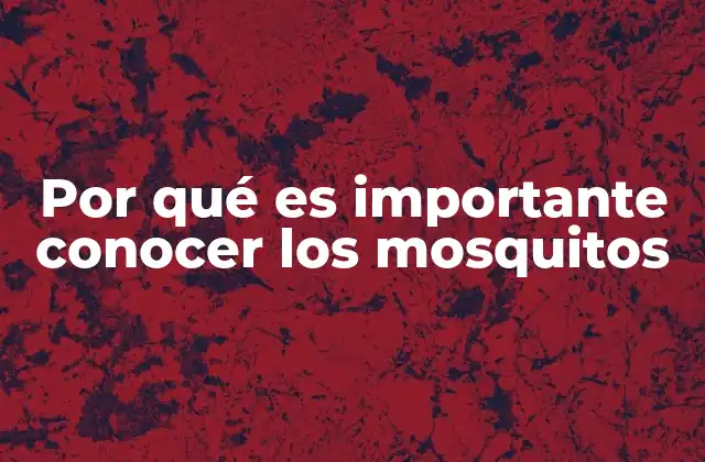 Por Qué es Importante Conocer los Mosquitos 2 Los mosquitos y su impacto en la salud pública