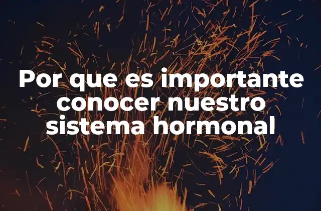 Por que es Importante Conocer Nuestro Sistema Hormonal