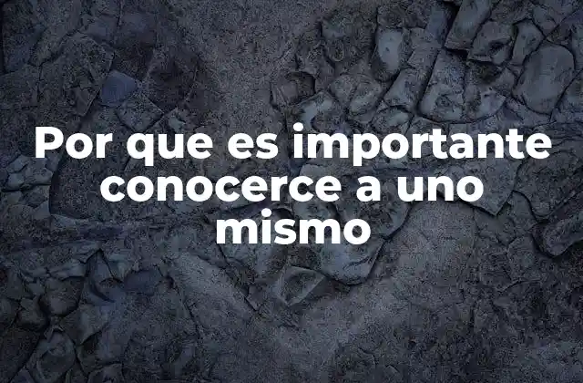 Por que es Importante Conocerce a Uno Mismo 2 El viaje interior como fundamento del crecimiento personal