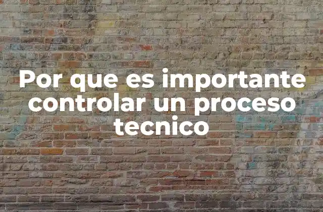 Por que es Importante Controlar un Proceso Tecnico 2 La importancia del control técnico en la eficiencia operativa