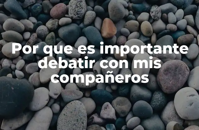 Por que es Importante Debatir con Mis Compañeros