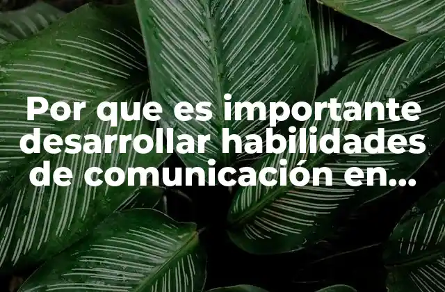 Por que es Importante Desarrollar Habilidades de Comunicación en Medicina