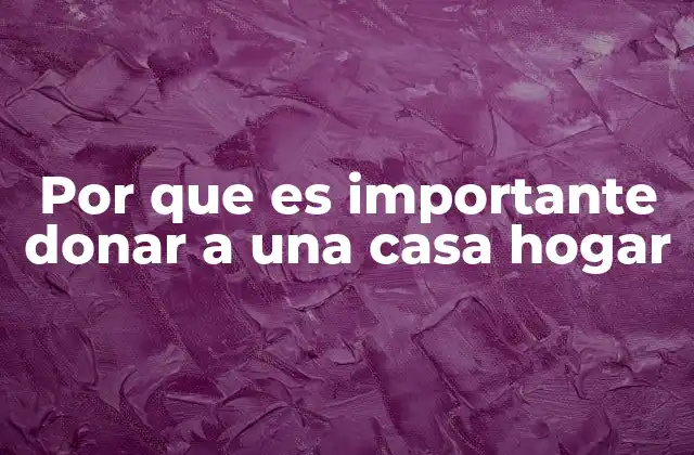 Por que es Importante Donar a una Casa Hogar 2 La importancia de apoyar a quienes más lo necesitan