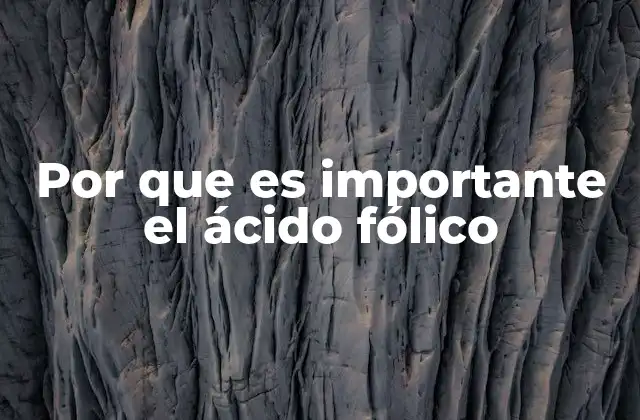 Por que es Importante el Ácido Fólico